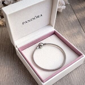 Authentic Pandora Mesh Bangle Bracelet with Box